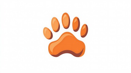 Dog paw icon design isolated on white background clean vector image