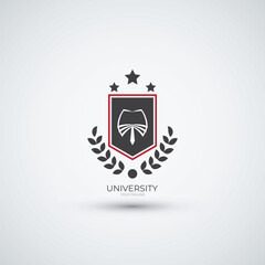 Simple campus icon collage logo and university education logo design template