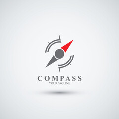 Modern compass logo design template