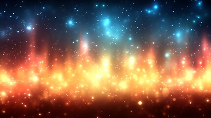 Obraz premium Abstract fiery and icy cosmic sparkles background