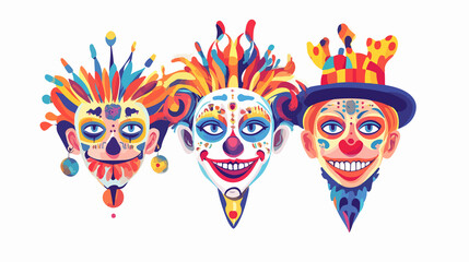 Colorful Fools Day Costume Face Accessories for Wide Angle Shots