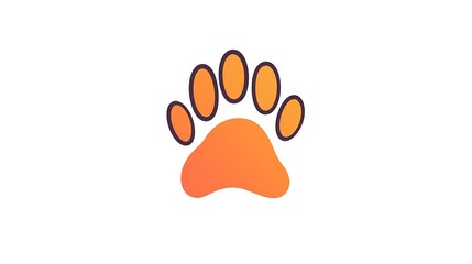 Dog paw icon design isolated on a white background vector clean style