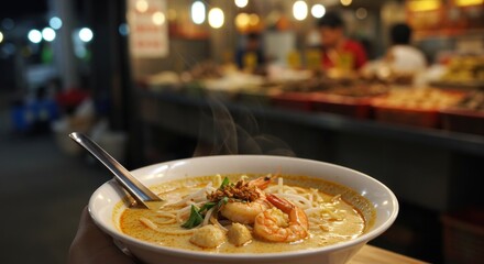 Steaming Laksa: A Warm, Spicy Noodle Soup