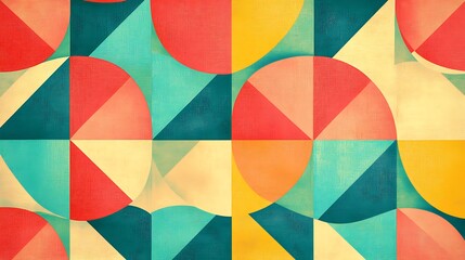 Obraz premium Abstract Geometric Pattern With Vibrant Colors And Shapes