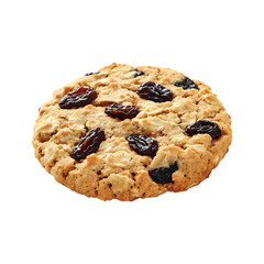 Oatmeal Raisin Cookie on transparent background