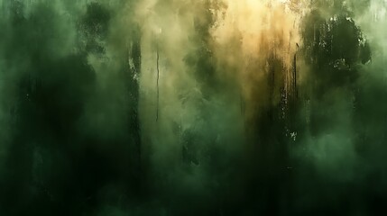 Abstract Green and Gold Foggy Texture