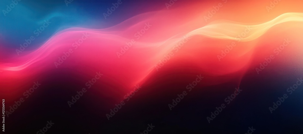 Poster vibrant abstract gradient background with grainy noise texture featuring deep blue hot pink and warm