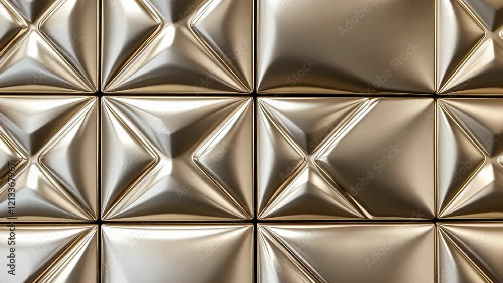 Poster textures of elegance captured in golden triangular patterns showcasing modern design in an artistic 