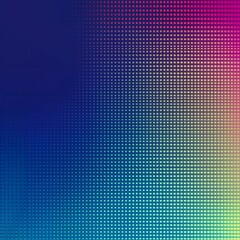 Vibrant geometric halftone pattern with blue to pink gradient