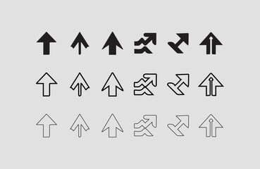 Arrow Line Designs for Speed and Direction Concepts Arrow Graphics for Motion and Navigation Design