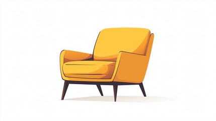 Fototapeta premium Modern White Chair Design for Comfortable Seating in Minimalist Interiors