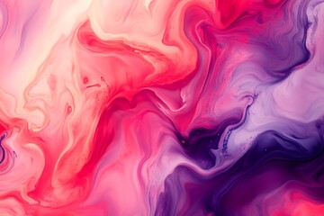 Obraz premium Vibrant Pink Purple Fluid Abstract Art Painting