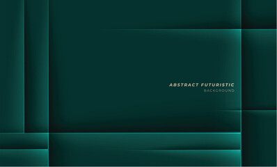 Abstract green geometric background with copy space for text. Vector illustration.
