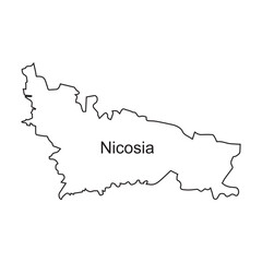 map of nicosia capital city of cyprus design