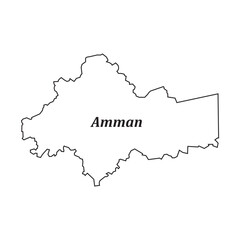 map of amman capital of jordan design