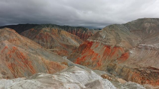 Remote Desert Mountains Of Lo Manthang In Upper Mustang, Nepal