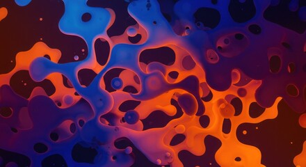Abstract Liquid Flow: An abstract background of swirling, vibrant blue and orange liquid shapes, evoking a sense of movement, energy, and the flow of time.