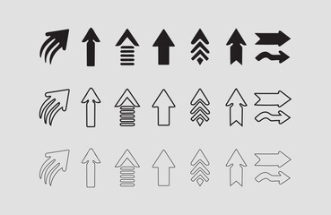 Arrow Icon Collection for Navigation and Motion Design Arrow Graphics: Bold, Minimalist, and Curved Designs Arrow Line Art for UX, UI, and Graphic Design Projects