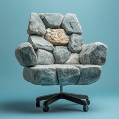 Creative Stone Chair Design, Blending Nature and Modern Art