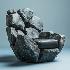 Creative Stone Chair Design, Blending Nature and Modern Art