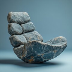 Creative Stone Chair Design, Blending Nature and Modern Art