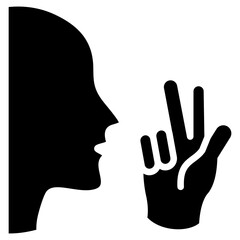Non Verbal glyph icon