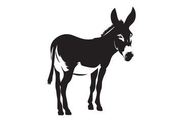 Donkey silhouette illustration for design use