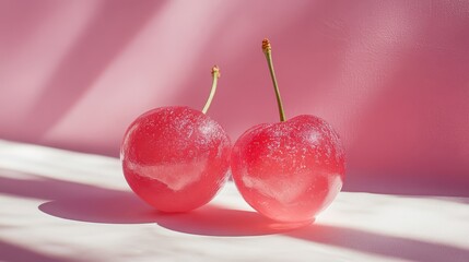 Crystallized Sugar Coated Cherries, Sweet and Delicate Artistic Aesthetic