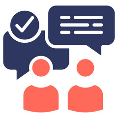 Effective Communication glyph color icon