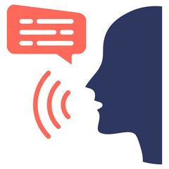 Speech glyph color icon