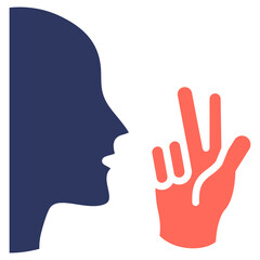 Non Verbal glyph color icon