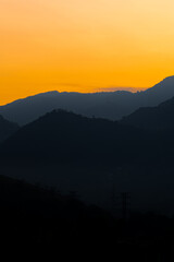 Sunset over the mountains