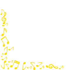 Golden music borders