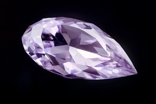 Soft lavender glowing marquise cut scapolite in realistic raw style