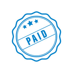 Paid Badge Rubber stamp icon vector design templates simple and modern concept