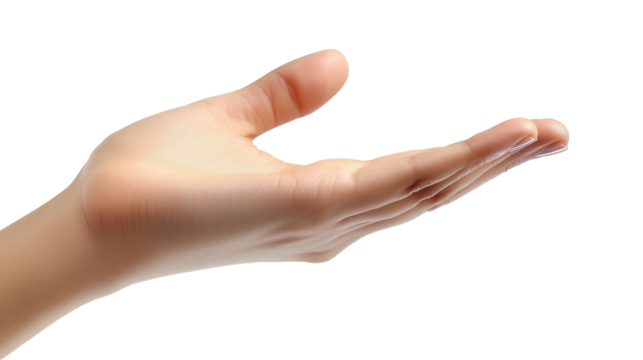 Open women hand gesture