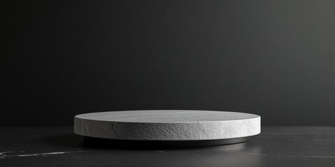 Modern Minimalist Abstract Art on Wall in Black and White Photo