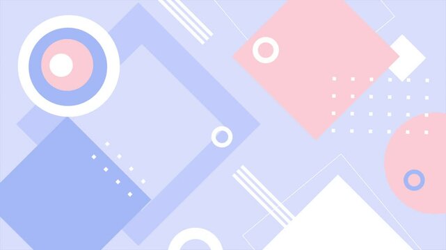 minimal shapes and vibrant colors combine in a dynamic geometric abstraction seamless 4k video background motion pop art design