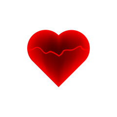 red heart icon unhealthy heart attack disease pain concept vector isolated
