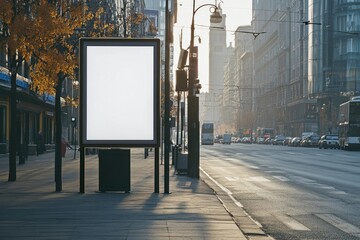 Vibrant Color Visual of a Billboard for Roll Up Banner on a Street
