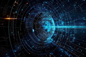 Visual concept highlighting the internet and tech data integration.