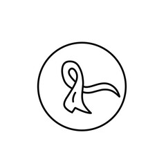 line cancer ribbon icon