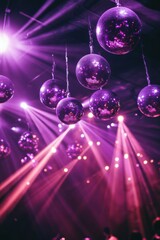 Purple Disco Ball Party Night Lights