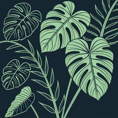 seamless pattern with leaves