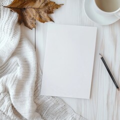 Blank mockup, pretty, minimalist, top view