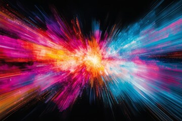 Obraz premium Vibrant Colorful Streaks and Lines Creating Abstract Background for Digital Marketing Events.