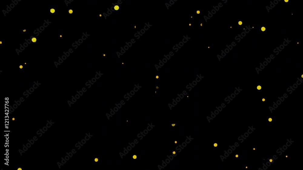 Poster yellow gold bokeh lights creating a vibrant, dreamy effect on a dark backdrop