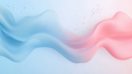 Serene Pastel Waves: Abstract Fluid Art in Soft Blue and Pink