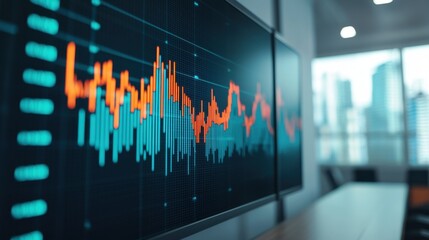 Environmental Sustainability Corporate Social Responsibility concept. Holographic Corporate Carbon Reduction Data Visualization for Finance and Business