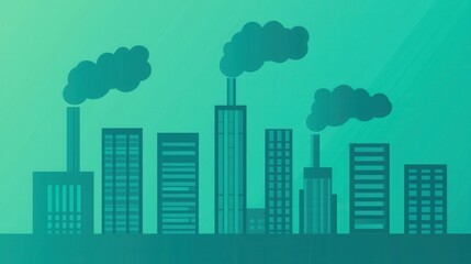 Obraz premium Environmental Sustainability Corporate Social Responsibility concept. Sustainable Urban Cityscape with Eco Friendly Buildings and Green Technology